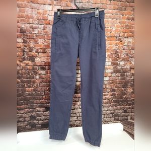 French Toast Pull On Jogger Pants Boys/Youth Sz 16 Navy Blue Drawstring EUC